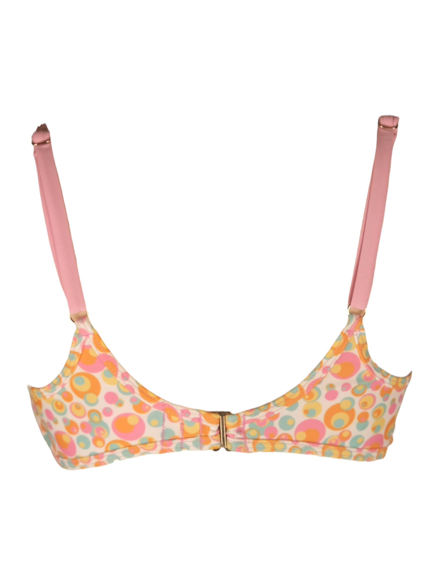 Weekend Spot Bikini Top in bubble dot print. Back view.